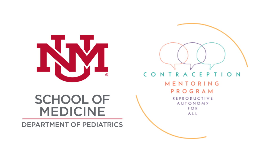 University of New Mexico Dept. of Pediatrics and Contraceptive Mentoring Program Logos